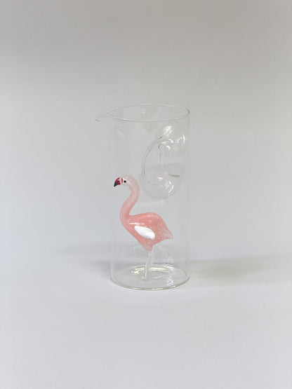 Jarra de cristal flamingo