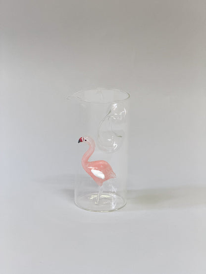 Jarra de cristal flamingo
