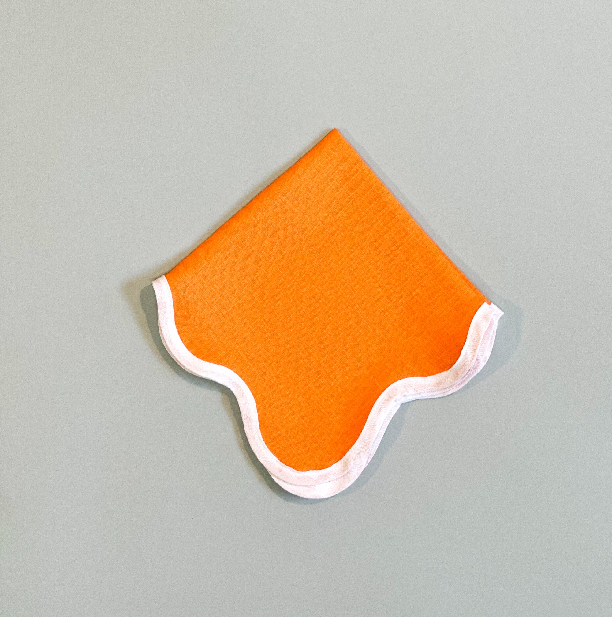 Juego de 4 Servilletas de lino | Color naranja