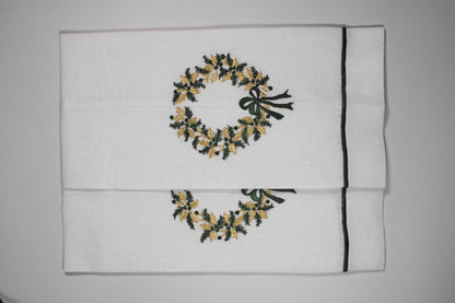 JGO TOALLAS DECORATIVAS PREMIUM CORONA  PLATEADA/DORADA MOÑO Pr.