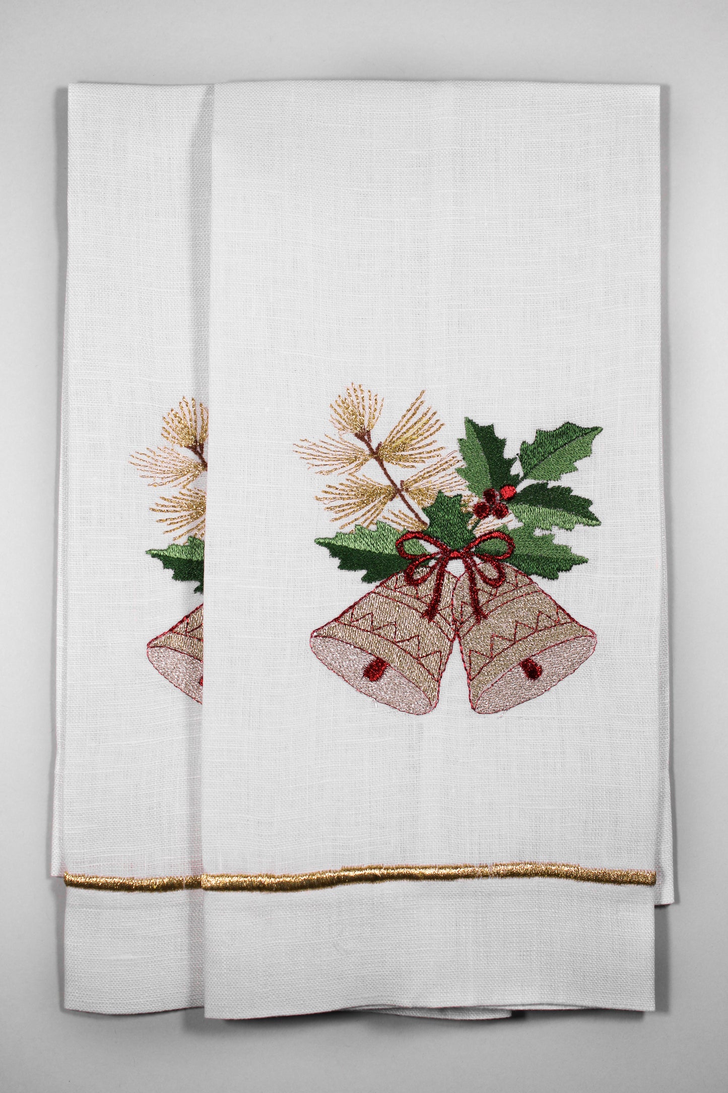 JGO DE 2 TOALLAS DECORATIVAS CAMPANAS.