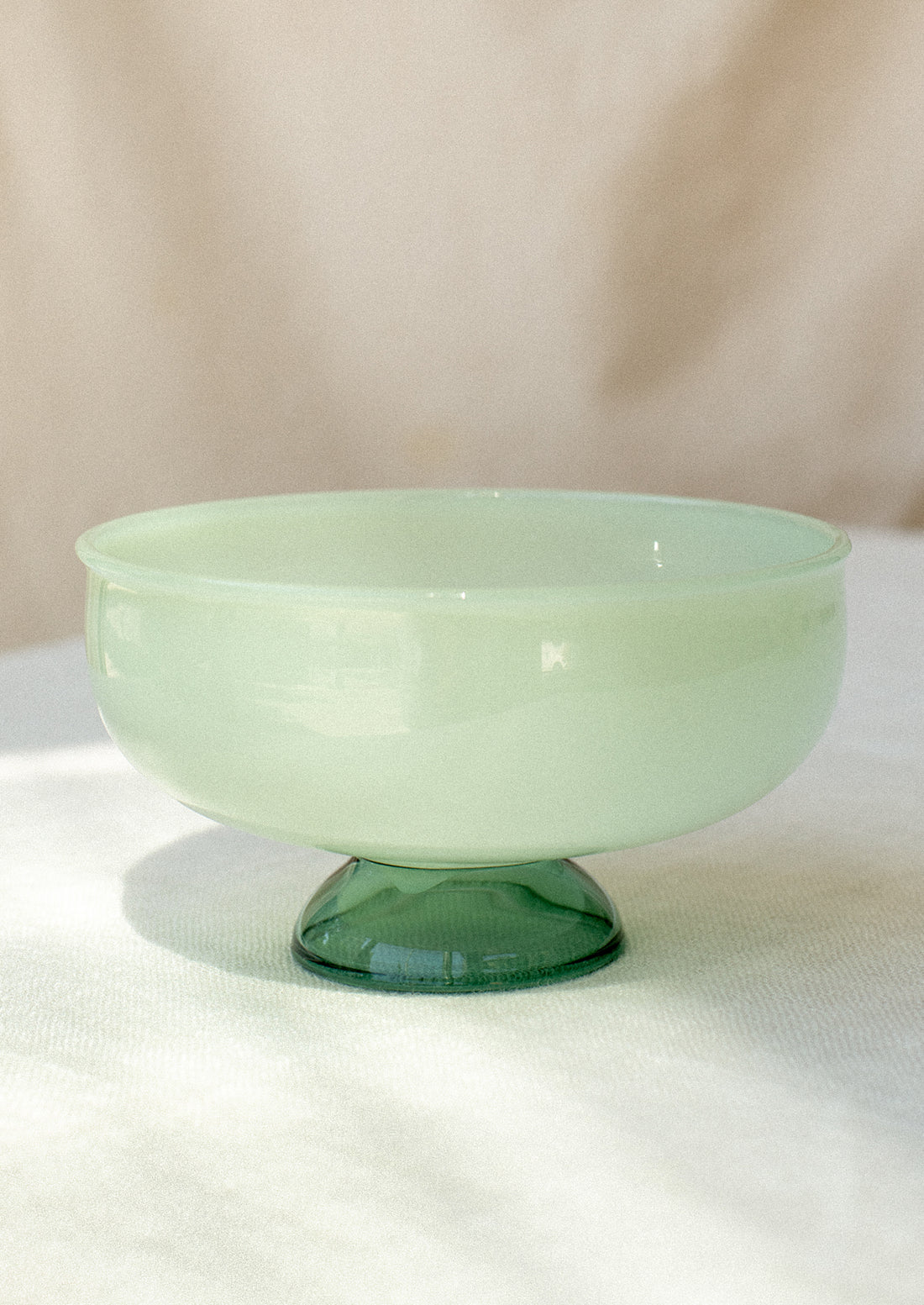 Juego de 4 Bowls para helado de cristal l Verde pistache