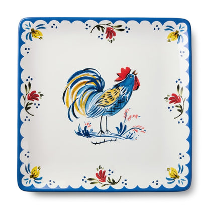 Plato Cuadrado Gallo