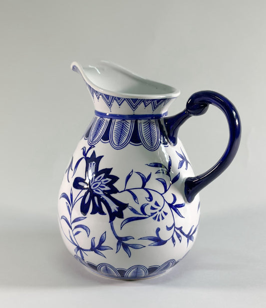 JARRA XL BLANCA CON AZUL