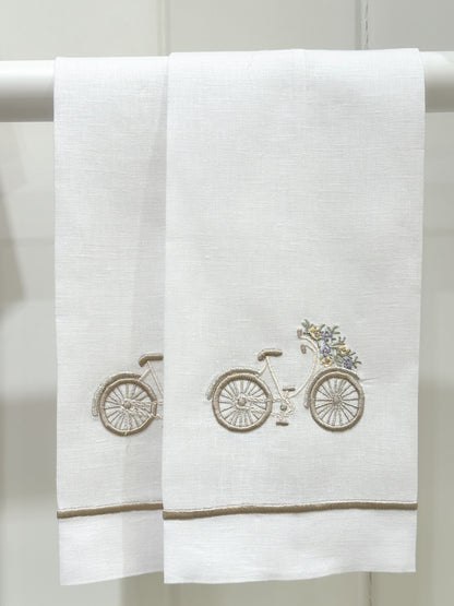 Par de toallas de mano bicicleta