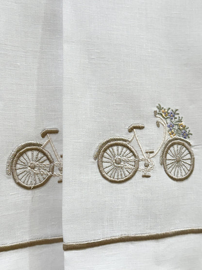 Par de toallas de mano bicicleta