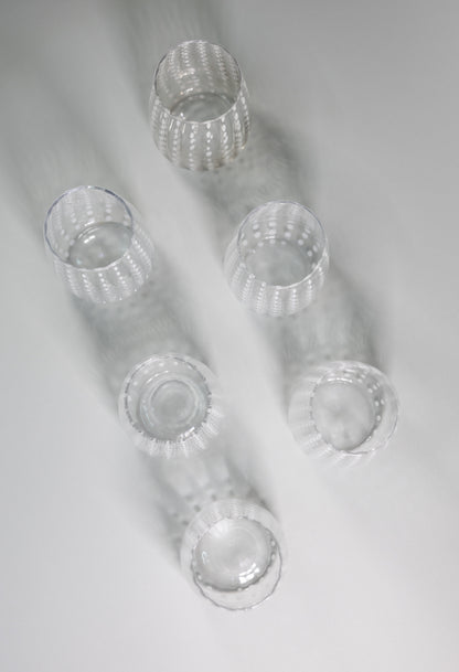 Juego de 4 vasos de cristal l  Color Transparente