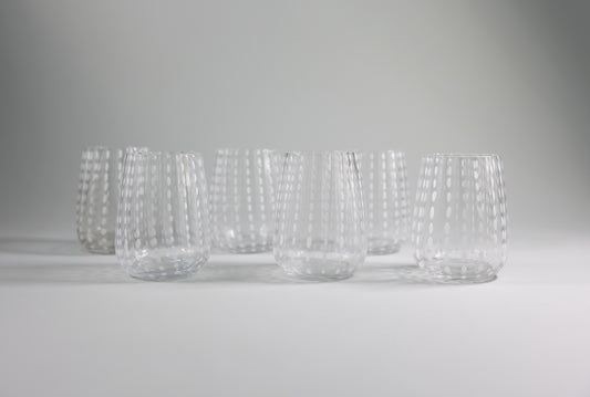 Juego de 4 vasos de cristal l  Color Transparente