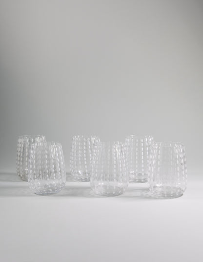 Juego de 4 vasos de cristal l  Color Transparente