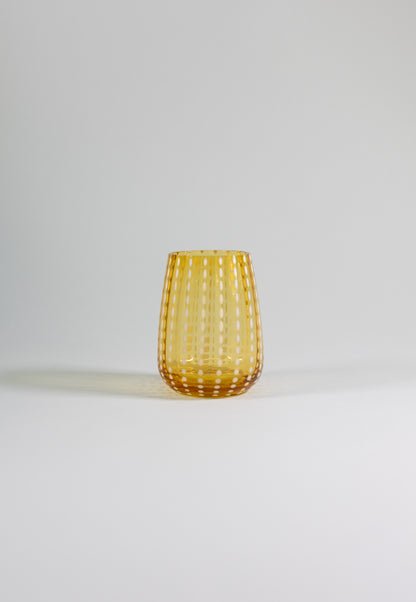 Juego de 4 vasos de cristal l Color Ambar