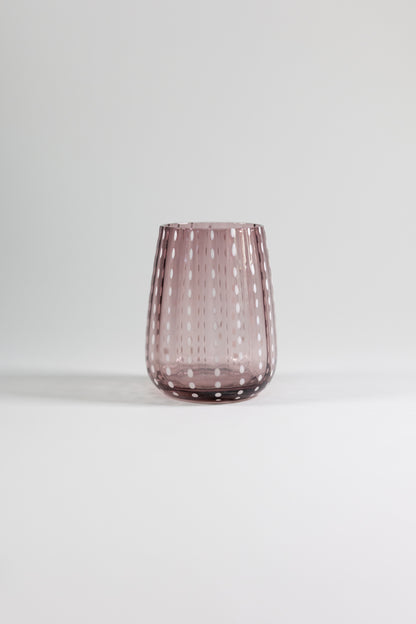 Juego de 4 vasos de cristal l Color Morado