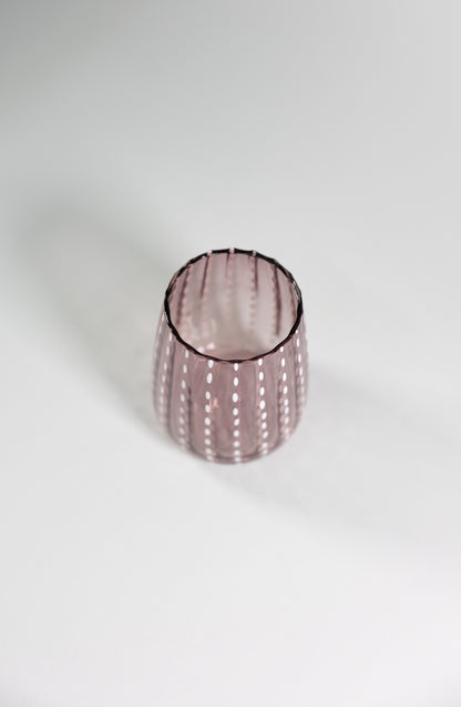 Juego de 4 vasos de cristal l Color Morado