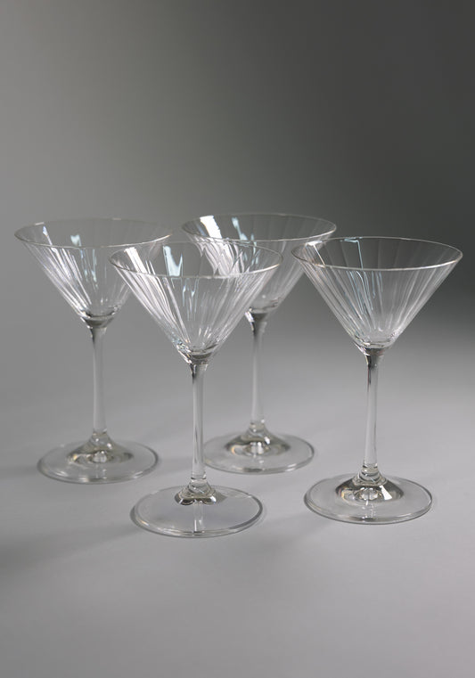 Juego de 4 copas martini