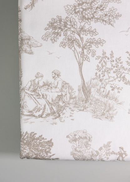 Mantel de algodón estampado Toile de Jouy