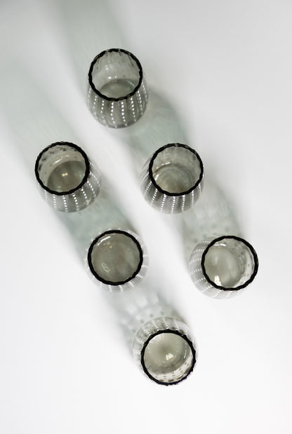 Juego de 4 vasos de cristal l Color Humo