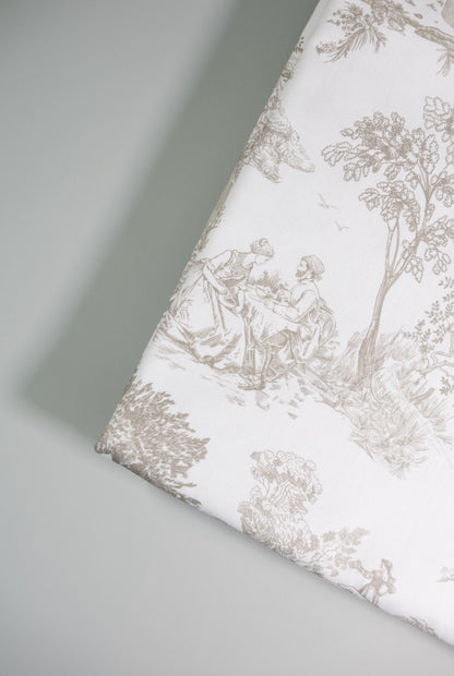 Mantel de algodón estampado Toile de Jouy