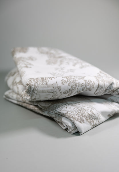 Mantel de algodón estampado Toile de Jouy