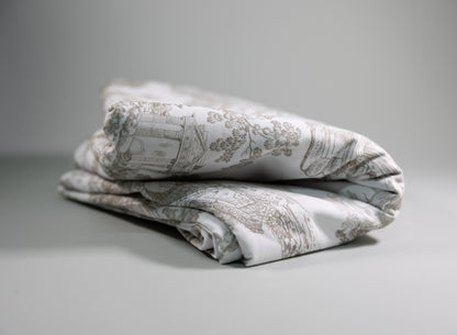 Mantel de algodón estampado Toile de Jouy