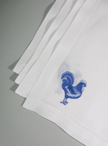 Juego de individuales l Gallina y huevos azules.