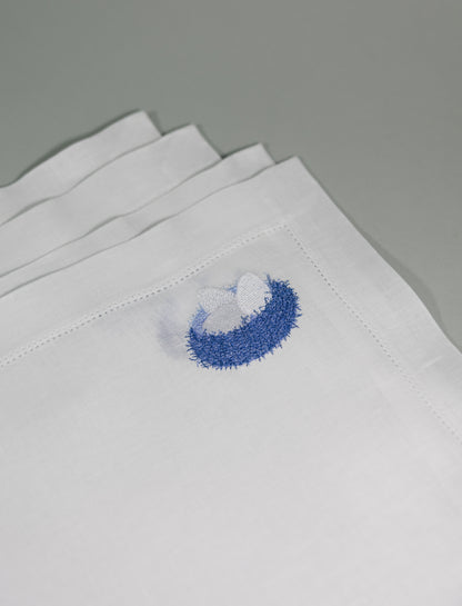 Juego de individuales l Gallina y huevos azules.