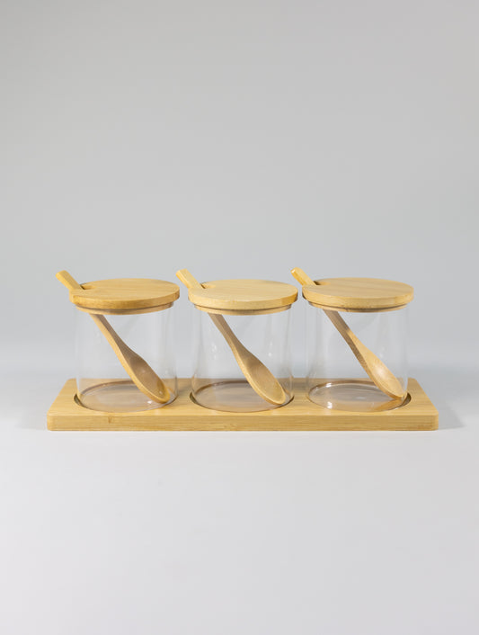 Set de 3 Frascos con cuchara