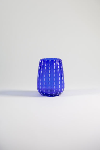 Juego de 4 vasos de cristal l Color Azul