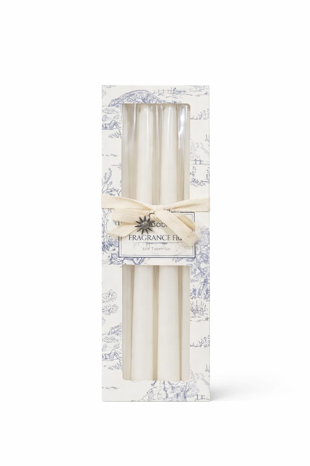 Juego de 4 velas blancas