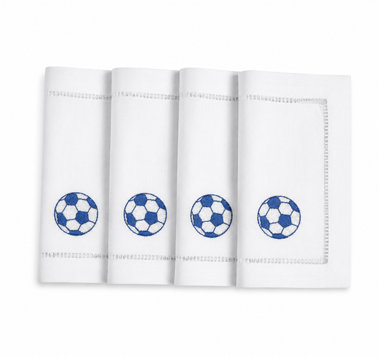 Servilleta de cocktail l Pelota de Fútbol Azul