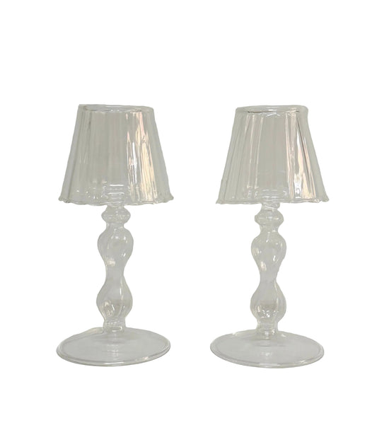 Par de mini lamparas para vela