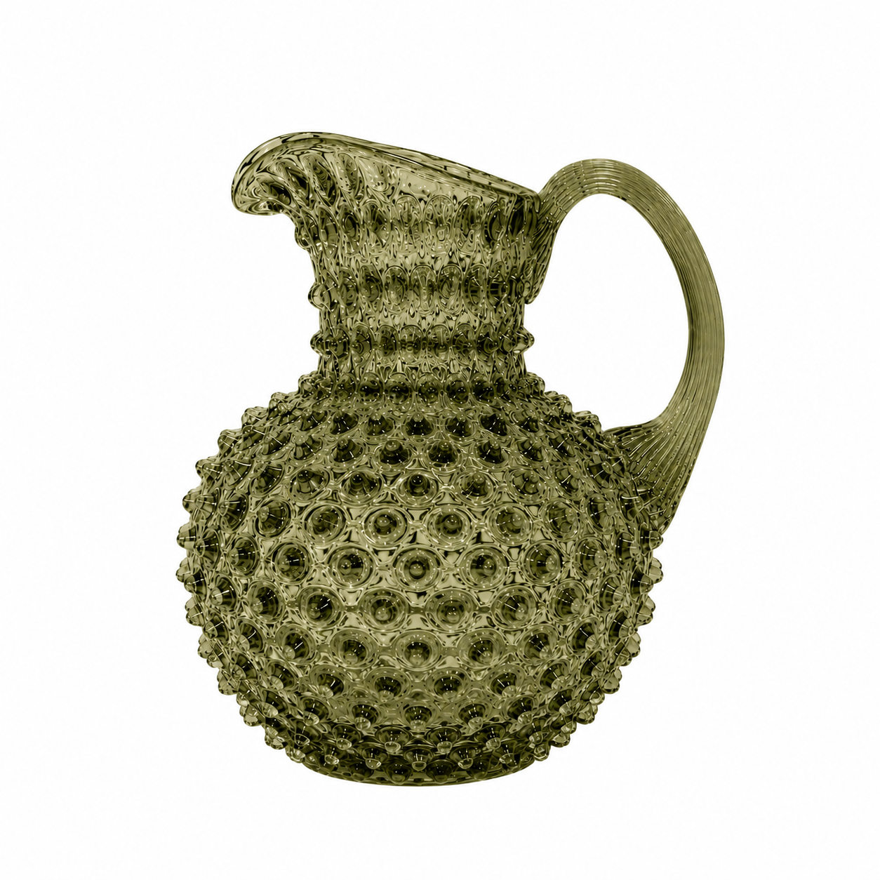Jarra con relieve de bolitas Grande l Verde