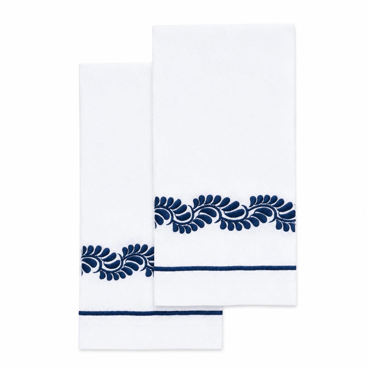 Par de toallas de lino l Talavera azul