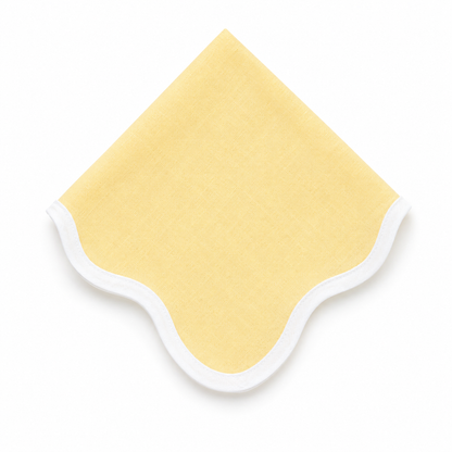 Juego de 4 Servilletas de lino | Color amarillo