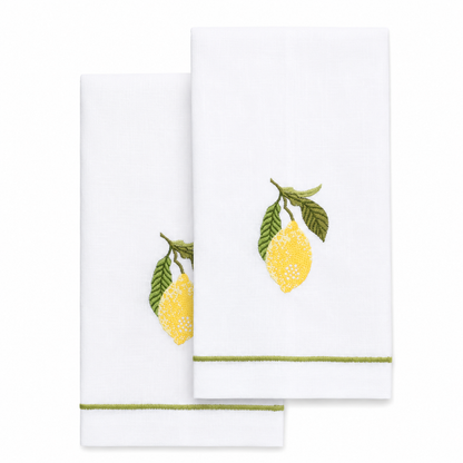 Par de toallas de lino l Limones