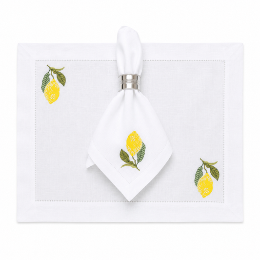 Juego de Individuales con Servilleta l Limones