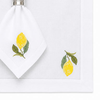 Juego de 4 Individuales con Servilleta l Limones