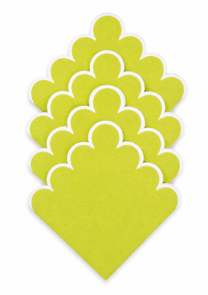 Juego de 4 Servilletas de lino | Color Verde