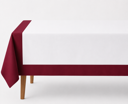 Mantel de Lino l Blanco Rojo vino