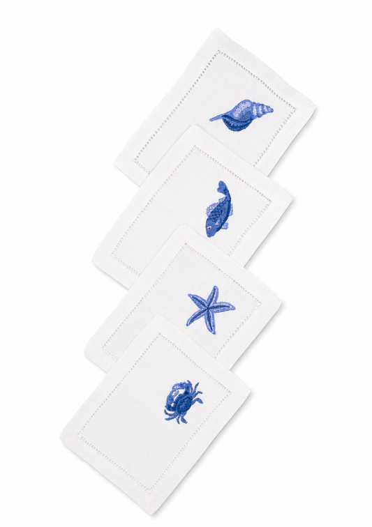 Juego de servilletas de cocktail Mar