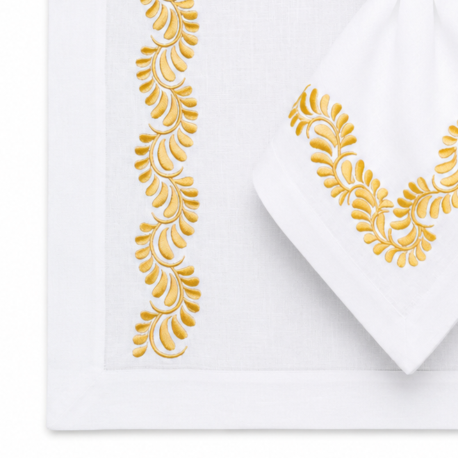 Juego de 4 Individuales con Servilleta l Talavera Amarillo