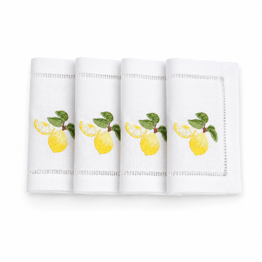Juego de servilletas de cocktail limones