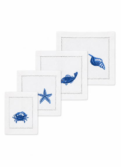 Juego de servilletas de cocktail Mar