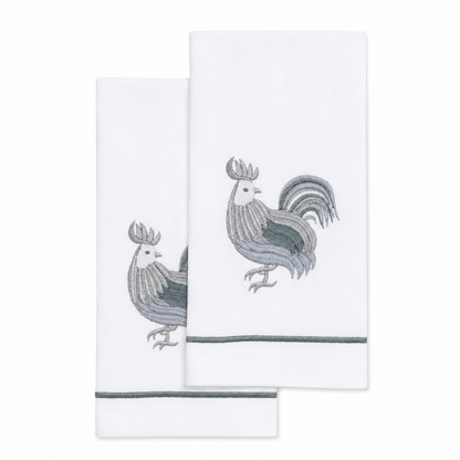 Par de toallas de lino l Gallo gris