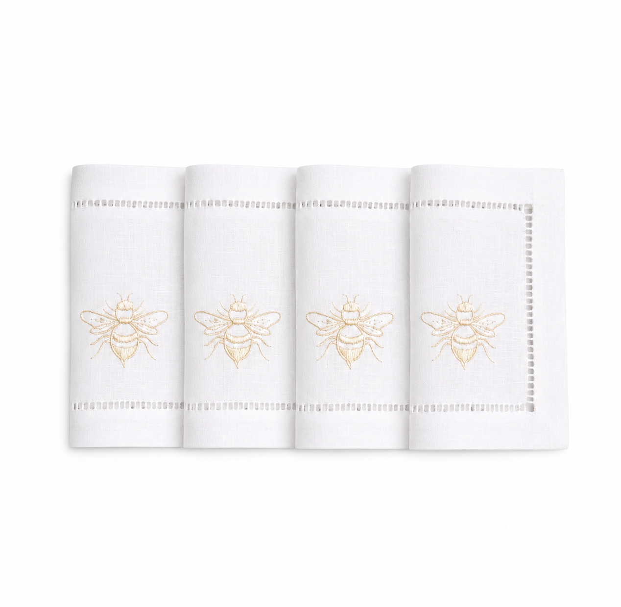 Juego de servilletas cocktail rectangulares Abeja