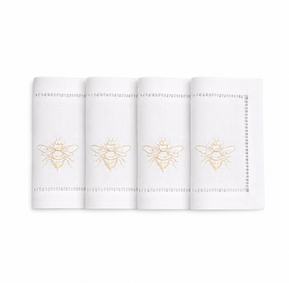 Juego de servilletas cocktail rectangulares Abeja
