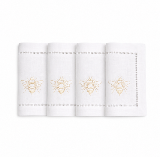 Juego de servilletas cocktail rectangulares Abeja