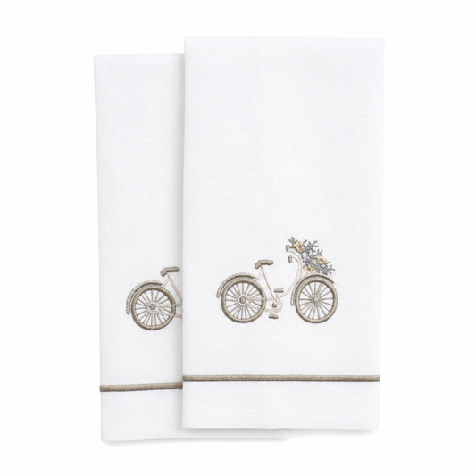 Par de toallas de mano bicicleta