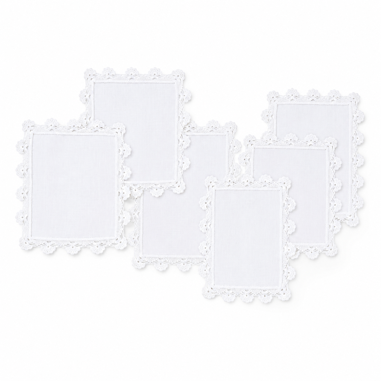 Juego de servilletas de cocktail crochet