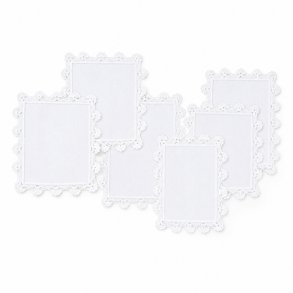 Juego de servilletas de cocktail crochet