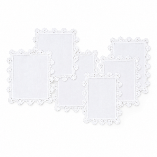 Juego de servilletas de cocktail crochet