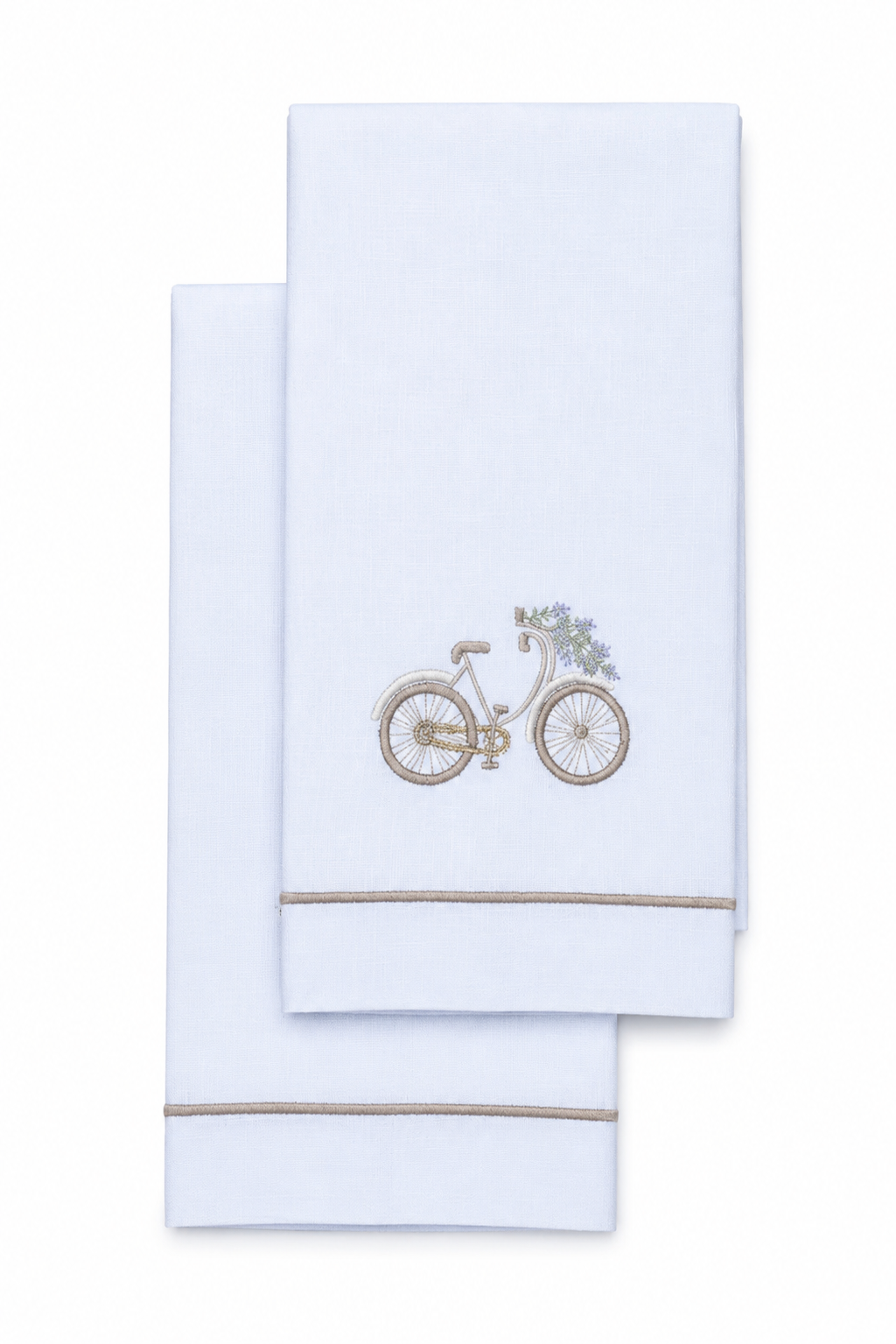 Par de toallas de lino l Bicicleta Café
